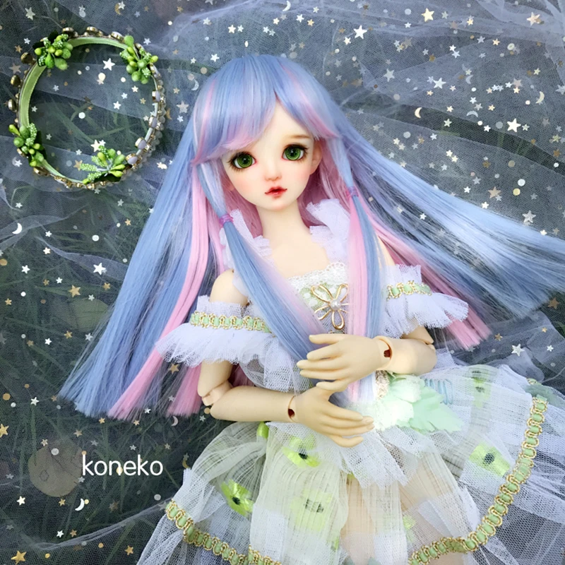 Парик для куклы Allaosify BJD 1/3 1/4 гигантский малыш длинные прямые волосы эльф ветер