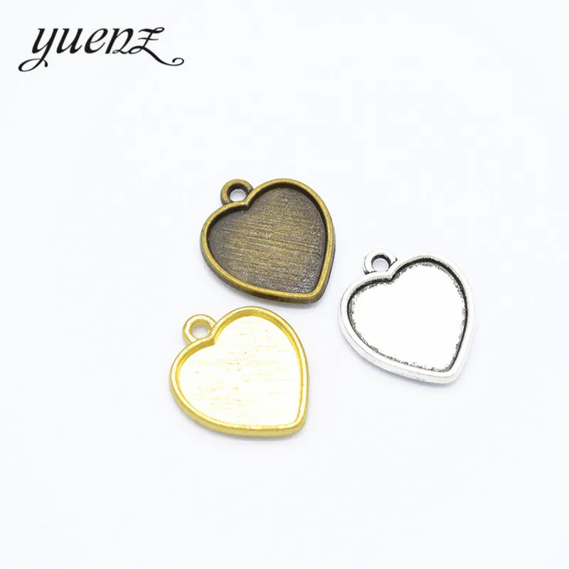 

YuenZ 15 pcs Heart Charms Metal Pendants For Antique Necklace Bracelet Jewelry Hand Made 19*16mm A74