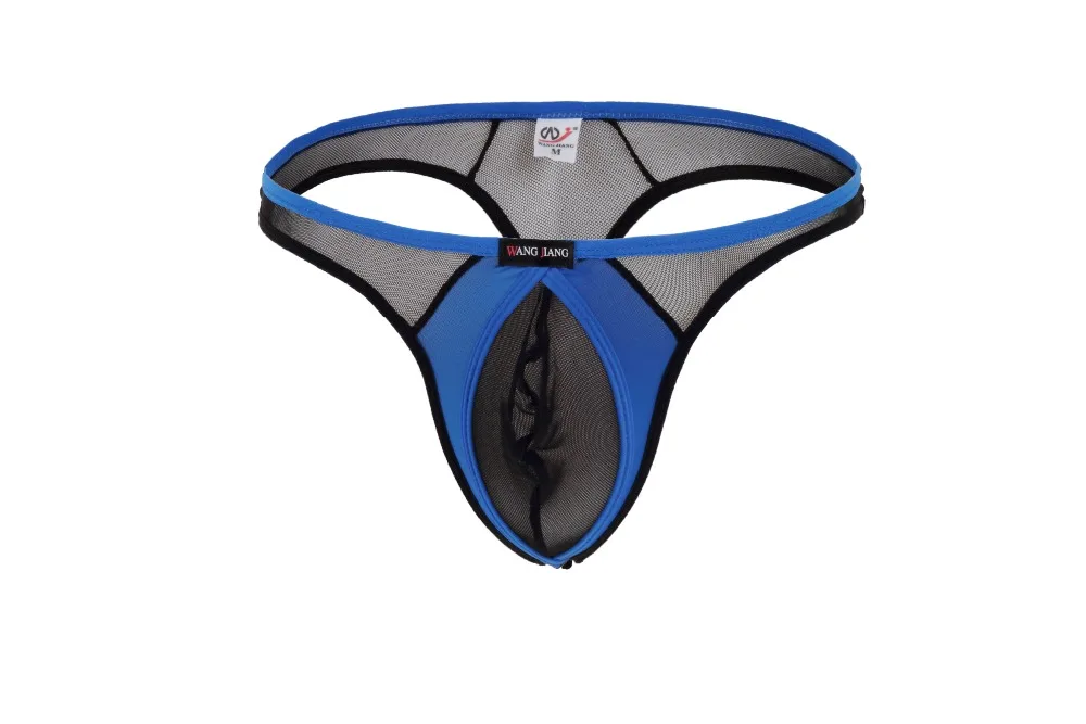 Пикантные Для мужчин нижнее белье мужские трусики ремни WJ бренд Sheer s стринги гей