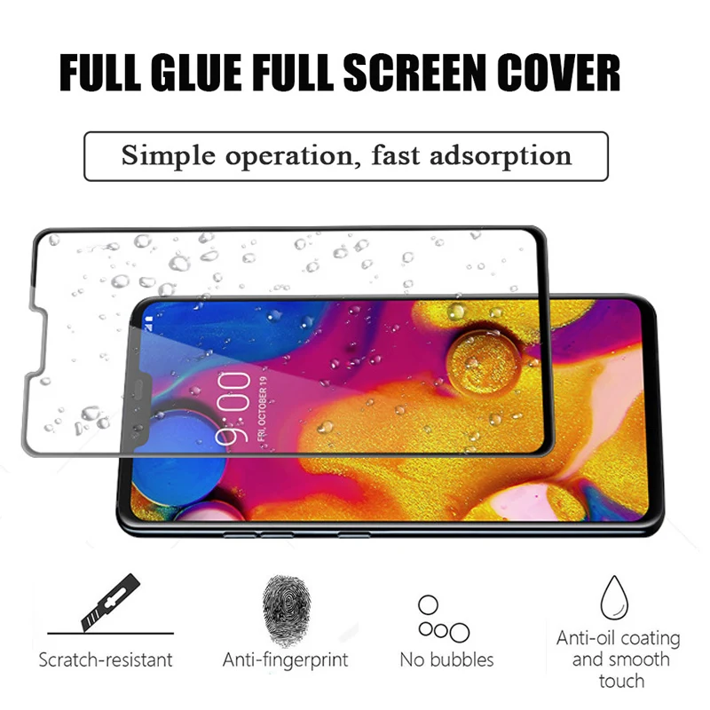 Закаленное стекло для LG V30 V40 thinQ защита экрана Защитное V20 K10 K8 2018 K4 K7 2017 2016 9H |