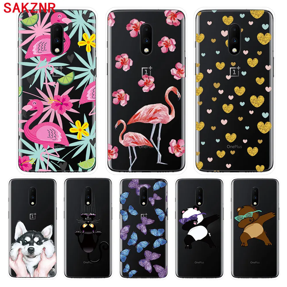 Soft Silicone Case For Oneplus 7 Cases 6.41 inch Transparent Phone Back Cover Couqe |
