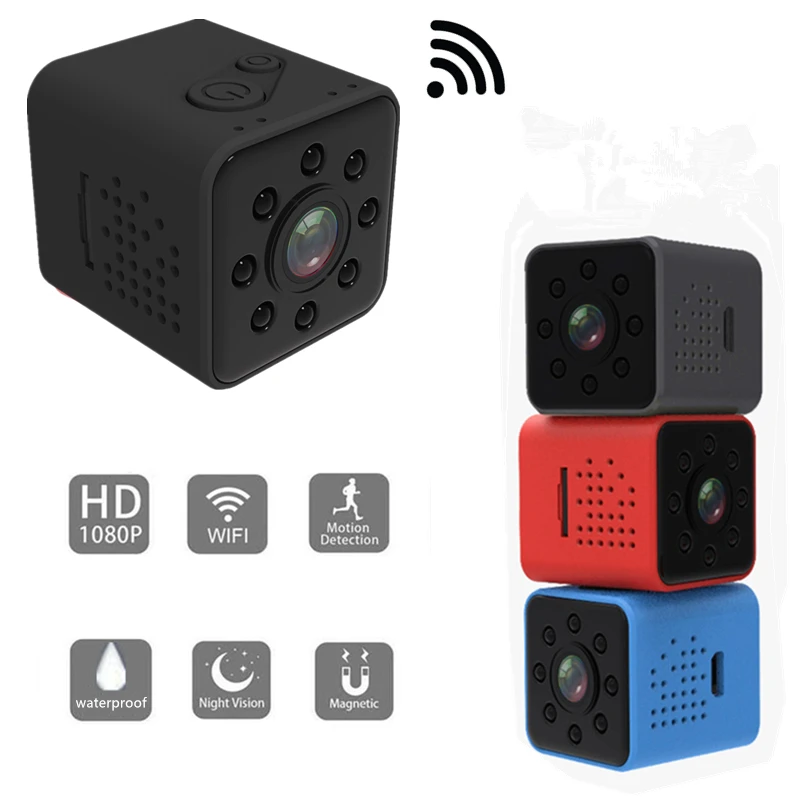 SQ23 HD мини камера WIFI маленькая 1080P широкоугольный Водонепроницаемый видеокамера