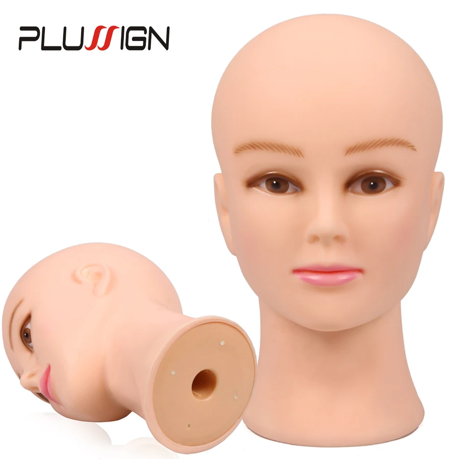 Hot Sale Female Mannequin Head Hat Wig Head With Table Clamp New PP Bald Mannequin Head No Hair For Wig Ats Jewelry Display