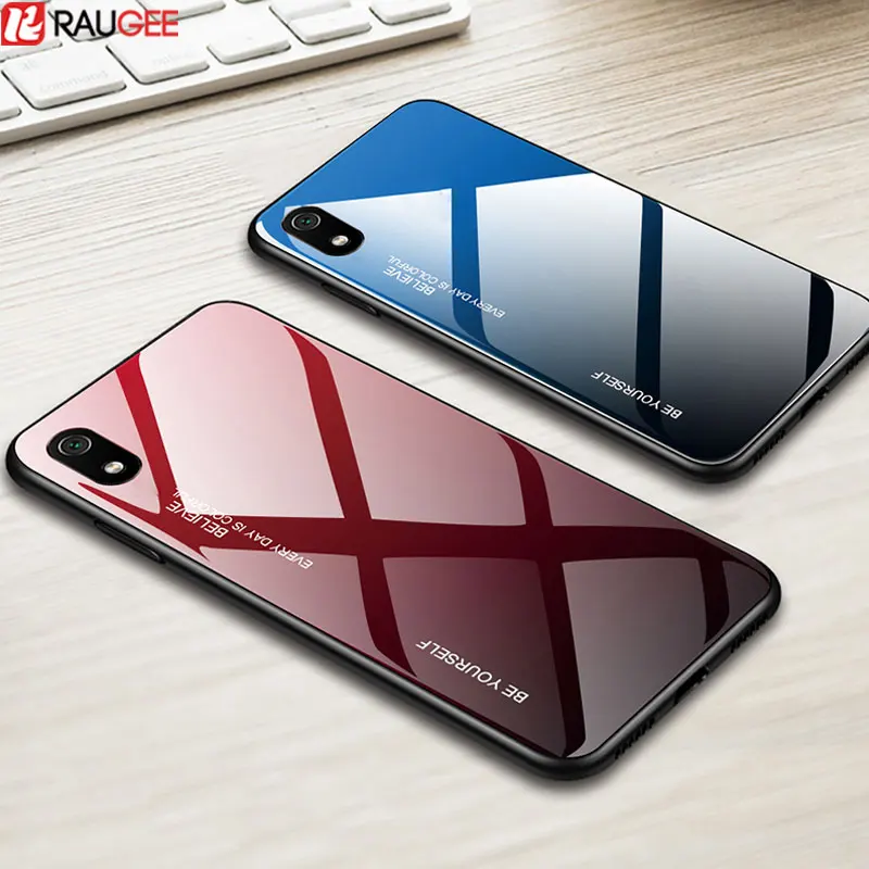 Жесткий Чехол для спортивной камеры Xiao mi Red mi 7A чехол закаленное Стекло полностью защищающий чехол мягкий тпт армированный чехол для телефона из поликарбоната и чехол для телефона на mi 9T Red mi k20 Pro 6A 7 A
