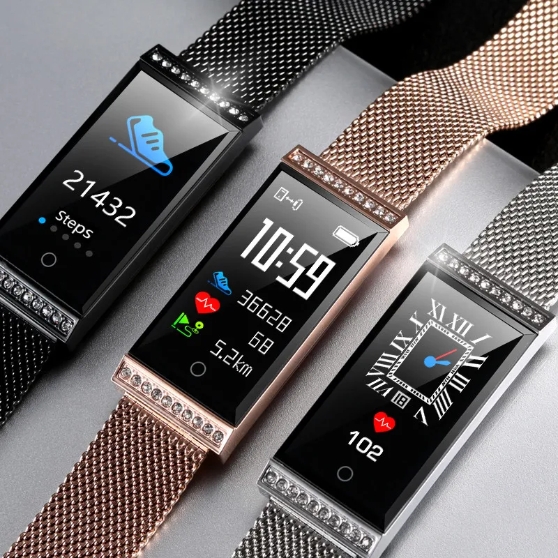 Смарт-браслет X11 Для женщин человек Smart watch Алмазный дизайн границы Фитнес трекер