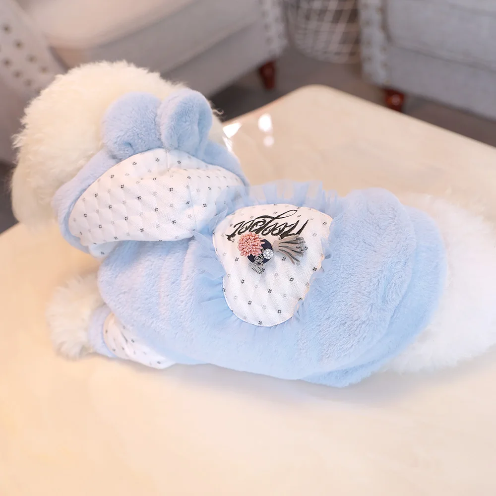 Hoopet Pet Puppy милая очаровательная собачка пальто куртка теплый флис осень/зима