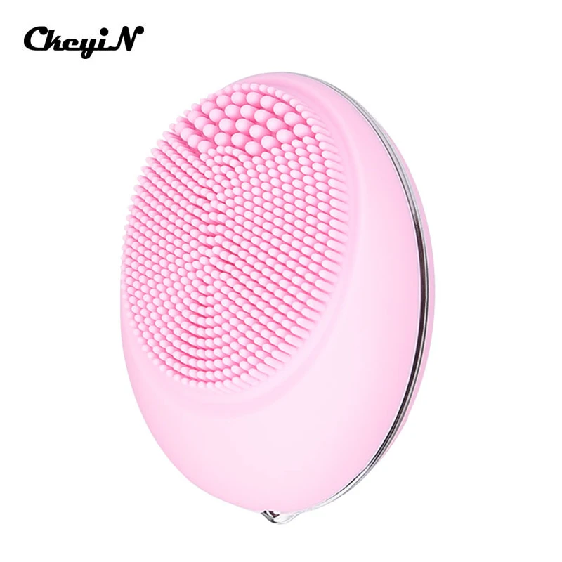 Mini Electric Sonic Face Cleansing Brush Silicone Facial Skin Scrubber Vibration Massage Pore Cleaner Blackhead Acne Removal 36