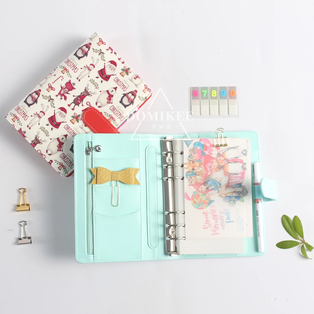 Новый милый кожаный блокнот на спирали с мультяшным рисунком бумажник для