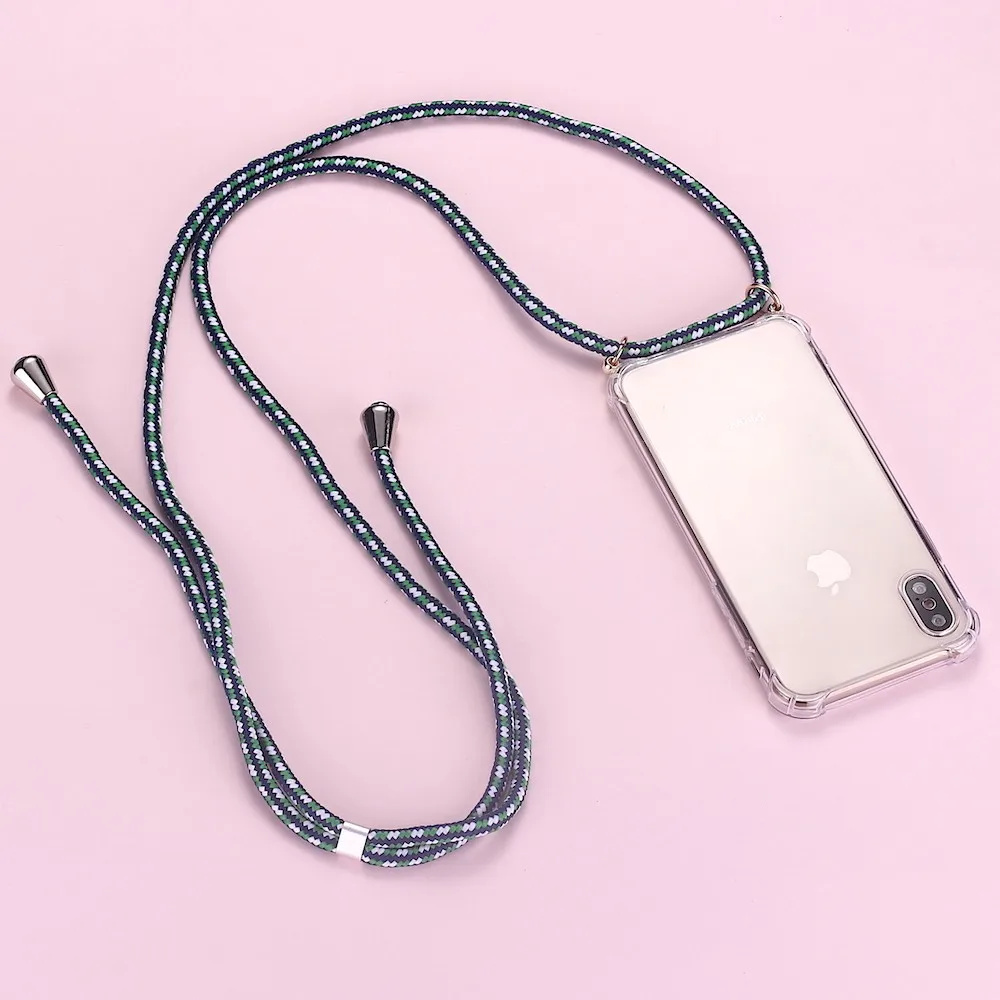 

Strap Cord Chain Phone Girl Necklace Lanyard Mobile Phone Case for Carry Cover to Hang For iPhone 11 Pro XS Max XR X 7Plus 8Plus