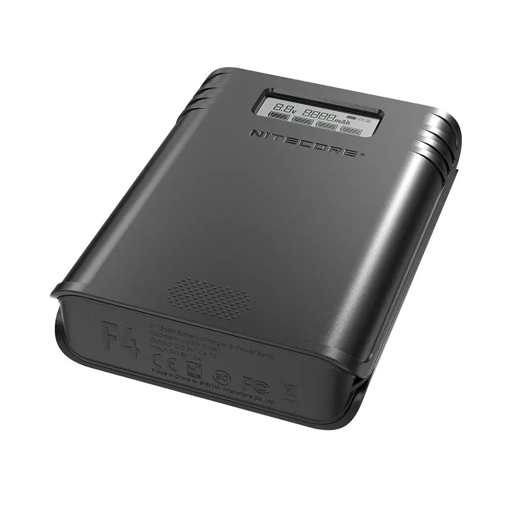 NITECORE F4 четырехслотовый гибкий внешний аккумулятор зарядное устройство относится к li-ion/IMR: 18650
