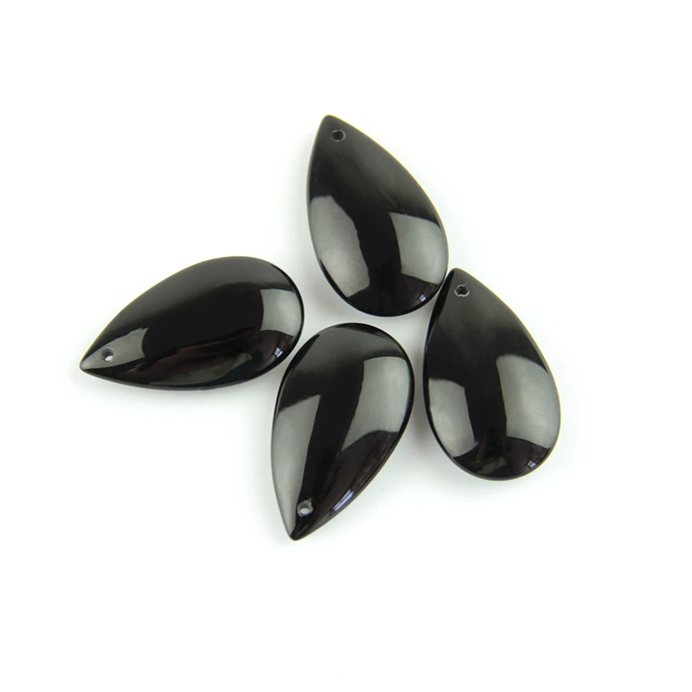 

100pcs/Lot 50mm Black Color Pear Shape Tear Drop Crystal Curtain Pendant For DIY Curtain Chandelier Parts