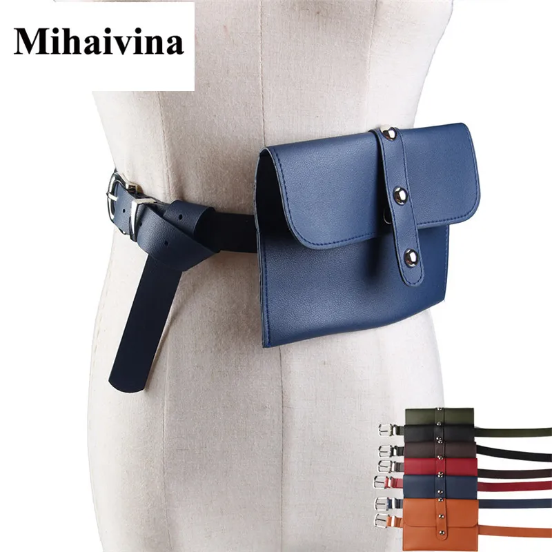Новая Оригинальная поясная сумка Mihaivina Женские поясные кожаные сумки женская для