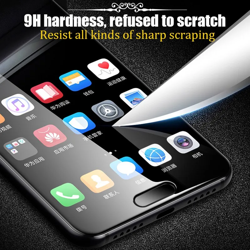 6D закаленное стекло для Huawei P20 Lite Y6 2018 Защитная стеклянная пленка Honor 8C 7X 9 Mate 10 20 Nova