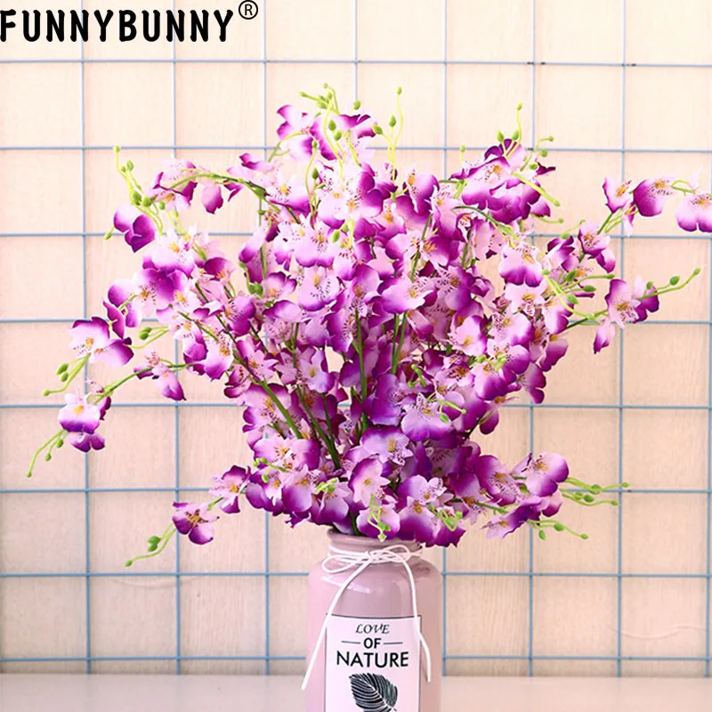 Искусственные цветы в виде орхидей FUNNYBUNNY искусственные для свадьбы дома офиса