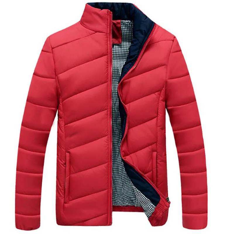 Мужская куртка TANGNEST осенне зимняя теплая с воротником стойкой 5 однотонных