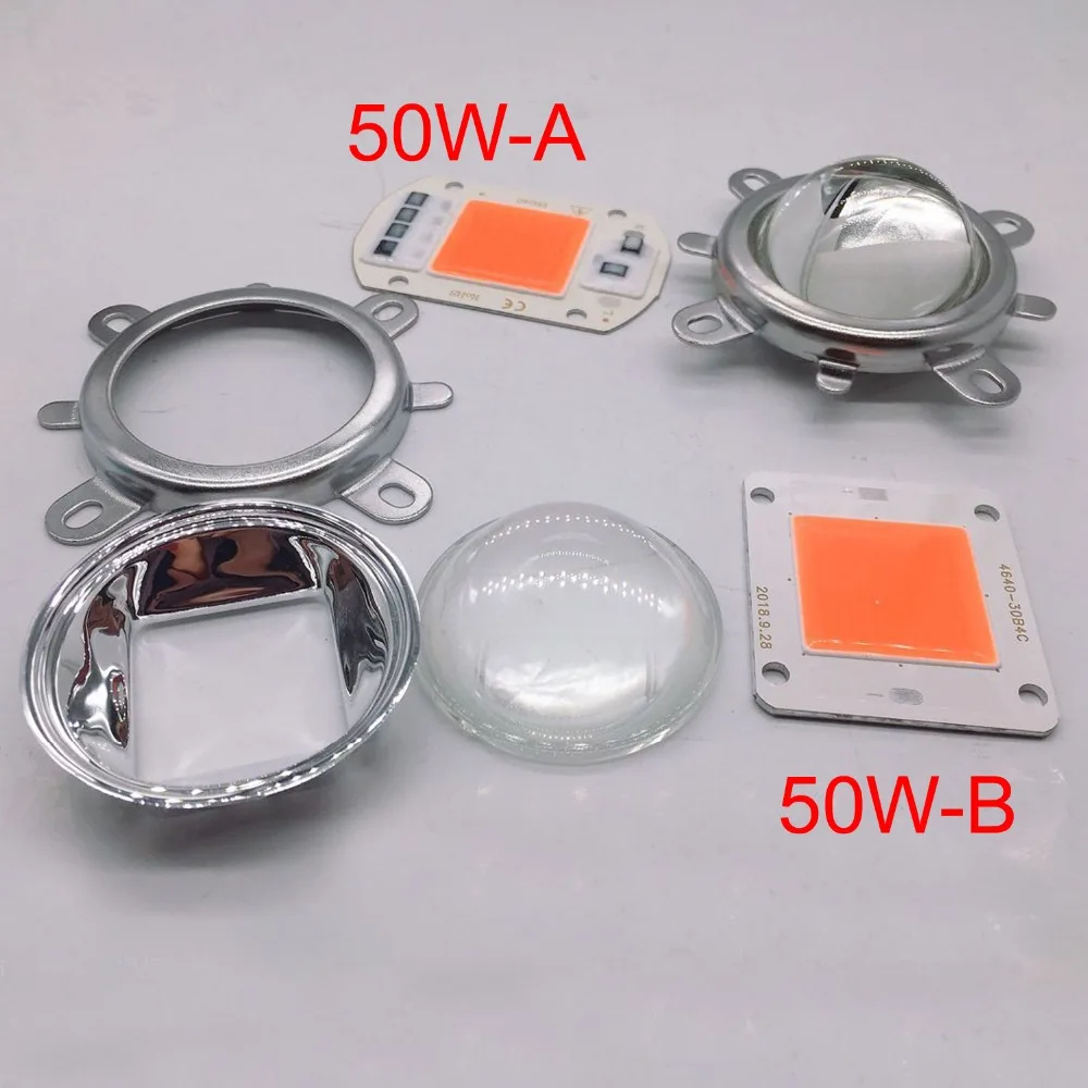 Светодиодный Grow Фито лампы с рассеивателем 20W 30W 50W 110V 220V COB светодиодный чип LED