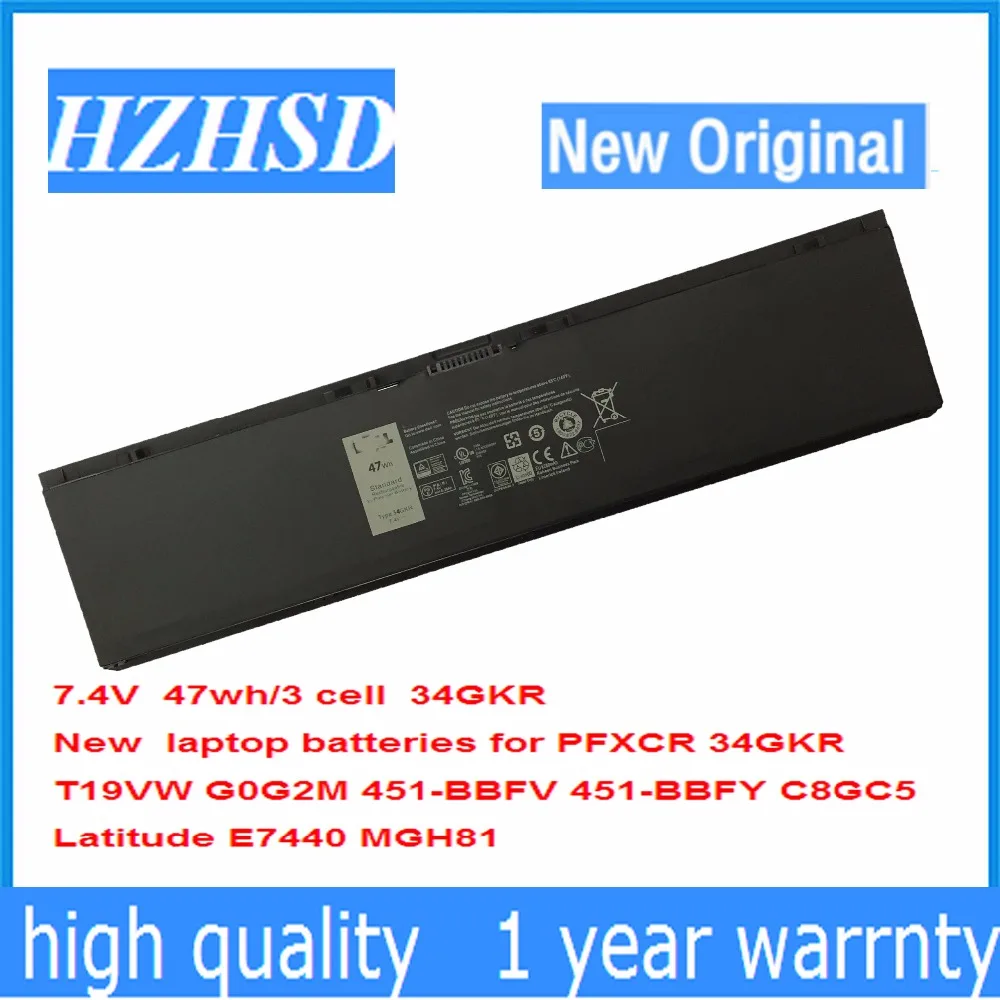 Новый оригинальный аккумулятор 34GKR для ноутбука DELL PFXCR T19VW G0G2M 451-BBFV 451-BBFY C8GC5 Latitude