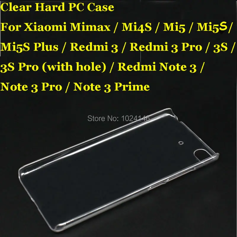 New Slim Crystal Transparent Hard PC Back Case Cover Protection Skin Shell For Xiaomi Mi Max Mix 4S 5 5S Plus Redmi Note 3S Pro | Мобильные