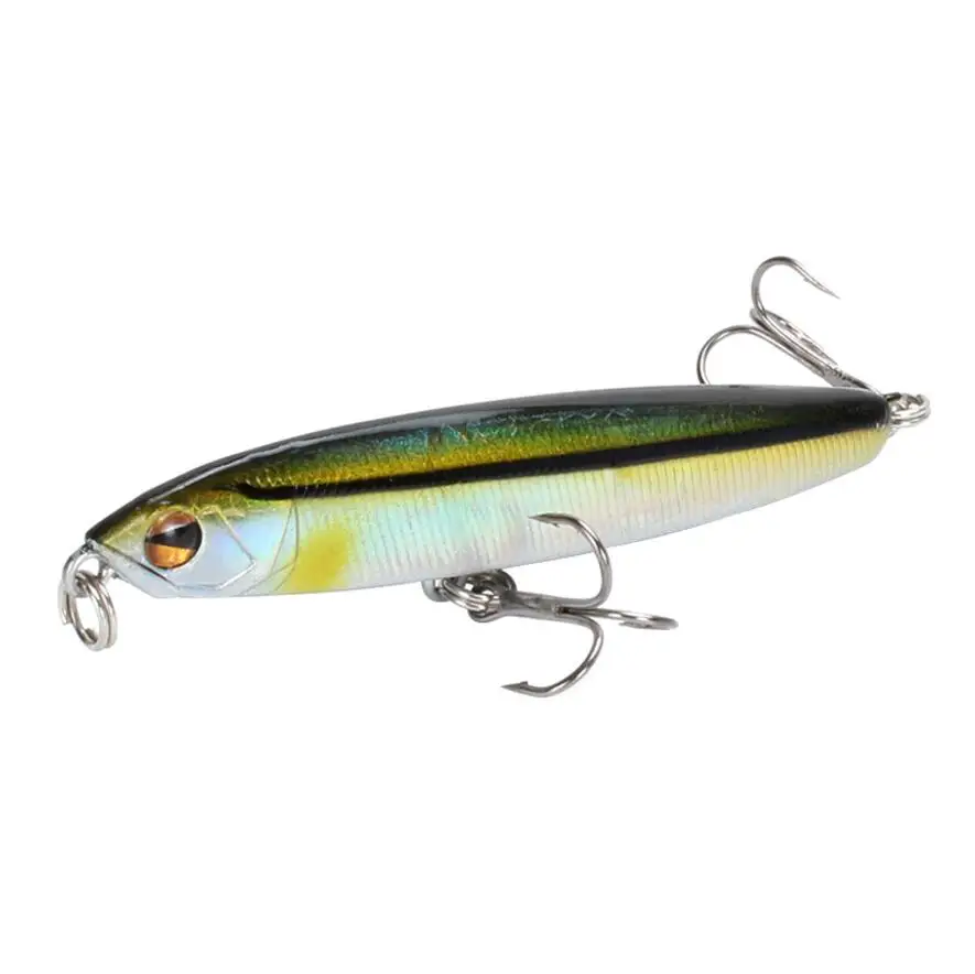1 Pcs Topwater Floating Pencil Fishing Lure 75mm 16.3g Sub Surface Dying Fish Lures Artificial Hard Bait Pesca Fishing Tackle