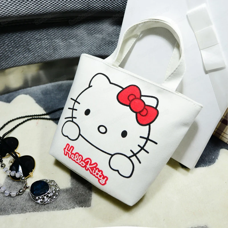 Hellokitty модные дамские сумки, Курьерская сумка Портативные Сумки Холщовая Сумка женская мультяшная клатч женская сумка для покупок