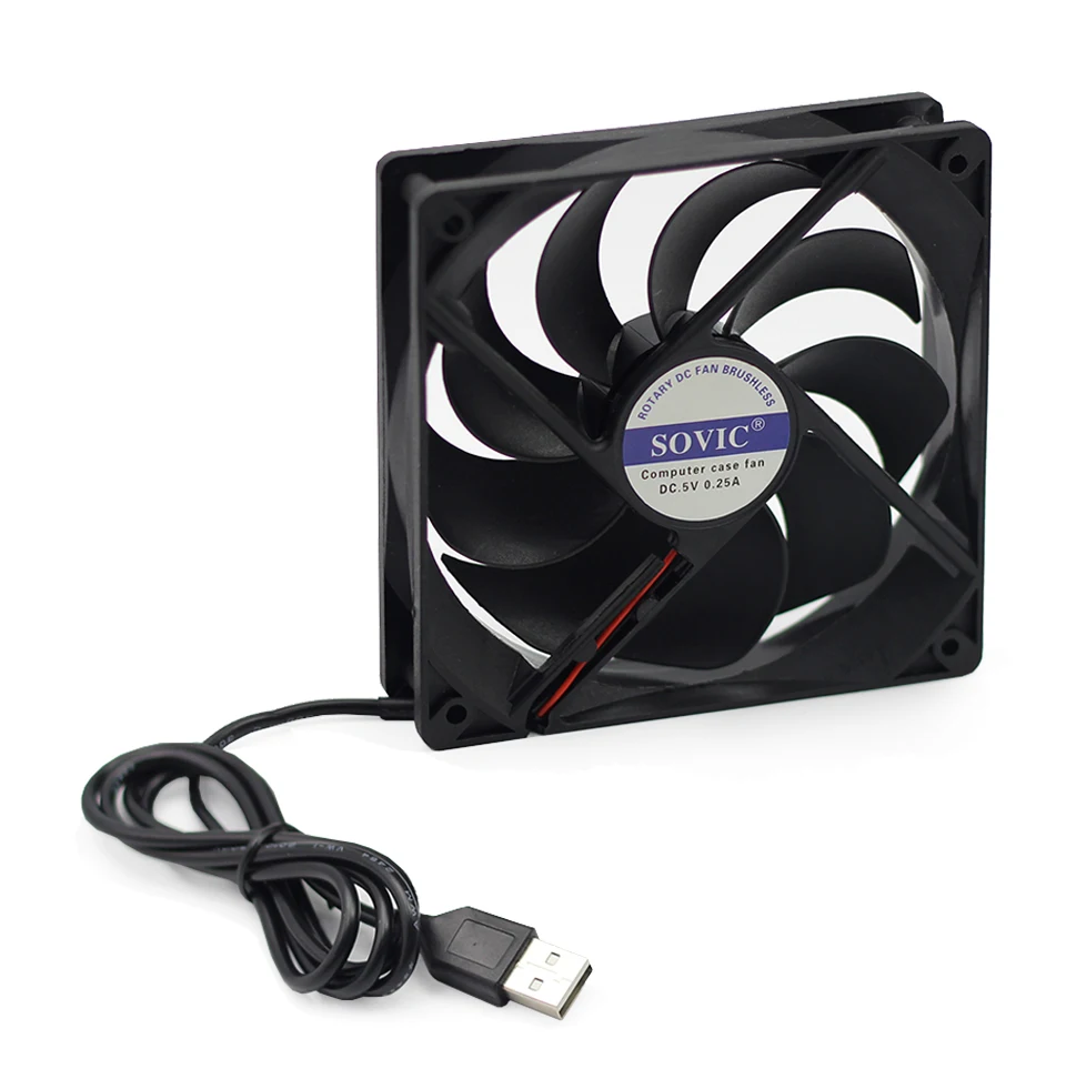 5v 120 мм USB2.0/3,0 ПК Разъем вентилятора постоянного тока Радиатор Высокое качество вытяжной вентилятор ТВ компьютерной приставки к телевизору охлаждения домашних животных Коробка Кулер
