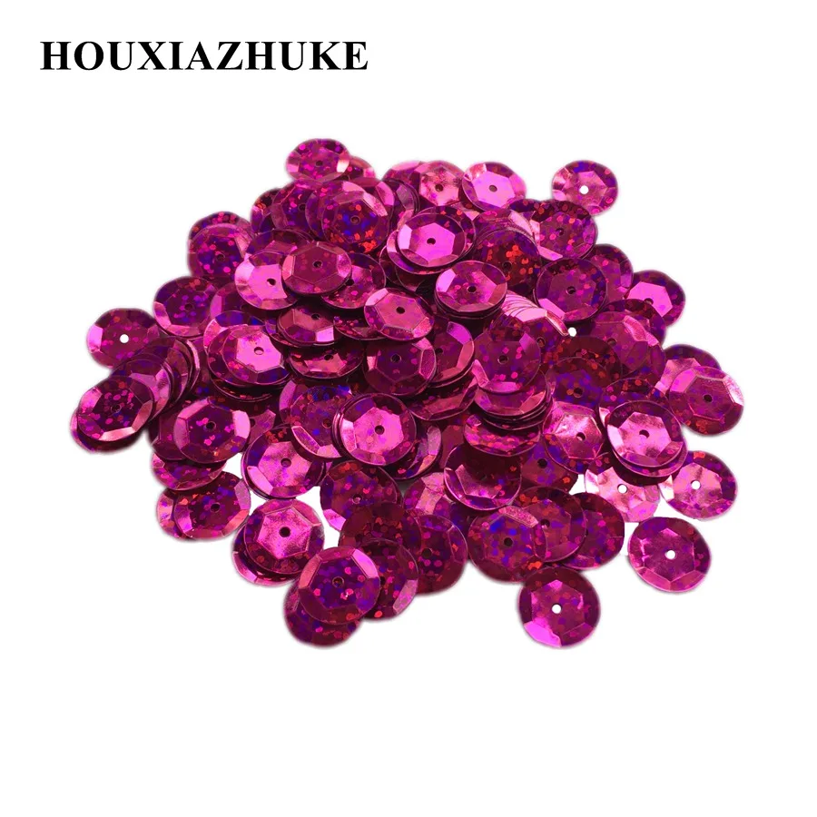 12 мм голограмма золотая синяя или фуксия свободная чашка ПВХ блестки-висюльки