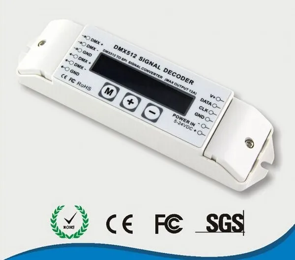 BC 820 DMX к SPI преобразователю Вход сигнала dmx512 Светодиодный декодер управления 6803/8806/2811/2801/3001/1903/WS2812B