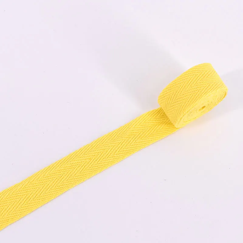 Yellow 10 м/лот 1,5 см Мульти Цвет шевронная лента, тесьма тканая хлопчатобумажная швейная оверлок ткань ремень DIY Аксессуары LX582 - Цвет: Yellow