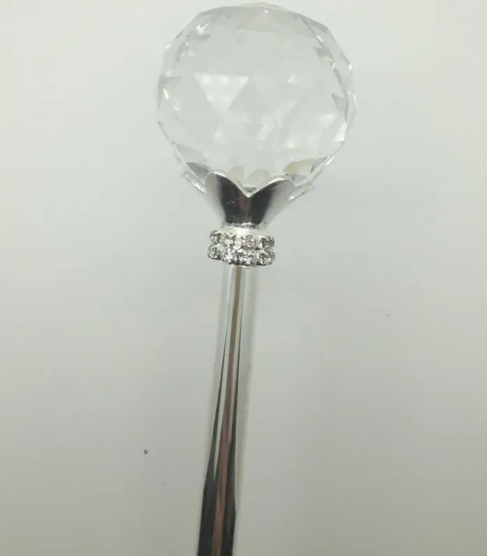 Круглый шар с украшением в виде кристаллов скипетр Волшебная палочка золотого и