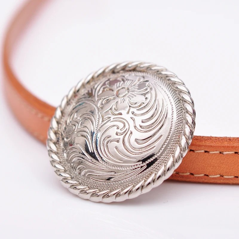 1-1/" 10X BLING Silver HEAVEY WESTERN Rose FLOWER гравировка кожевенное ремесло седла уздечка ремень CONCHOS Винт Назад - Цвет: Silver