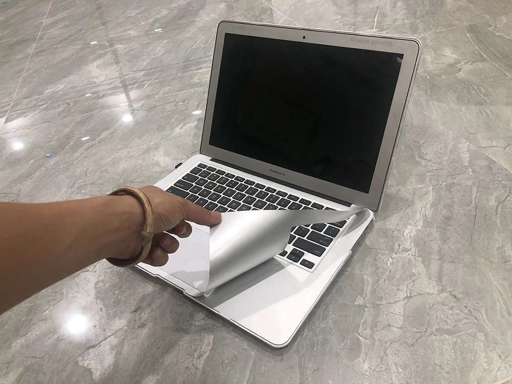 Серебристые наклейки для ноутбука, наклейки, чехол для Macbook Air 13 Pro retina 12 13 15, защитная защита для кожи