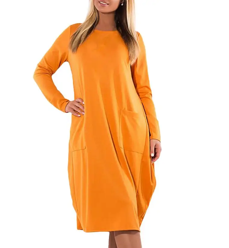 5XL 6XL плюс размеры Женская одежда с длинными рукавами и круглым вырезом
