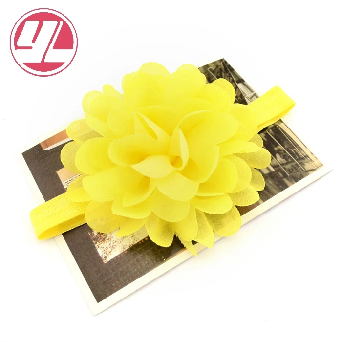 Женская повязка на голову с цветным шифоновым цветком аксессуары для волос 584 |