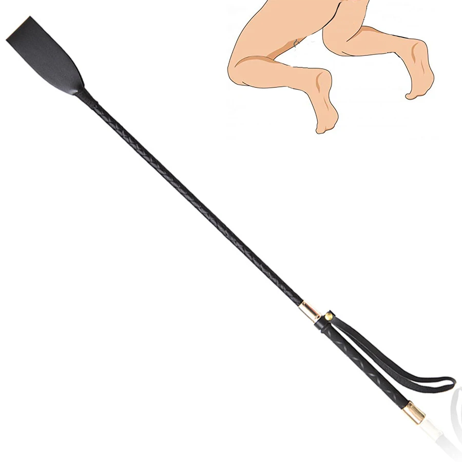 Длинные Жокейские кроп прямой кожаный мягкий захват ручка Flogger конные гонки