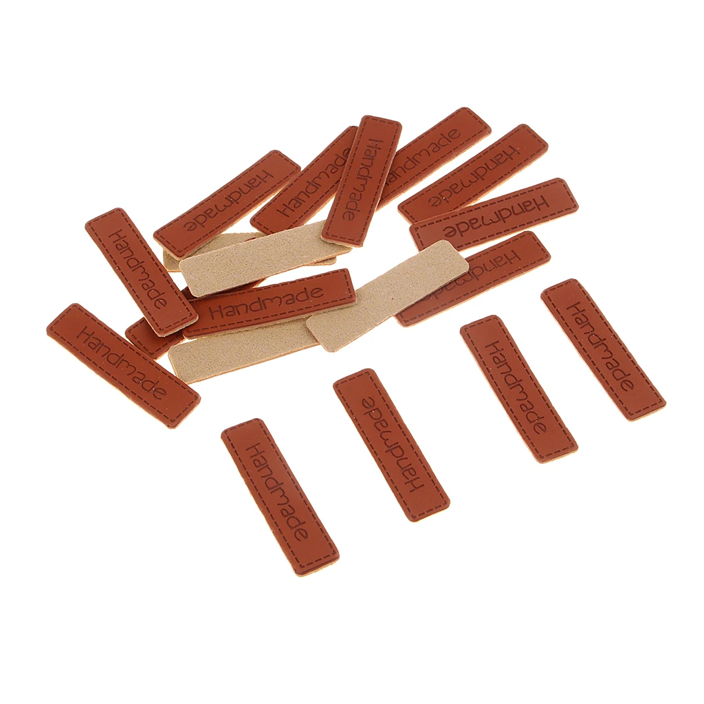 20 шт. ручная работа искусственная кожа ярлык пришитый на этикетках