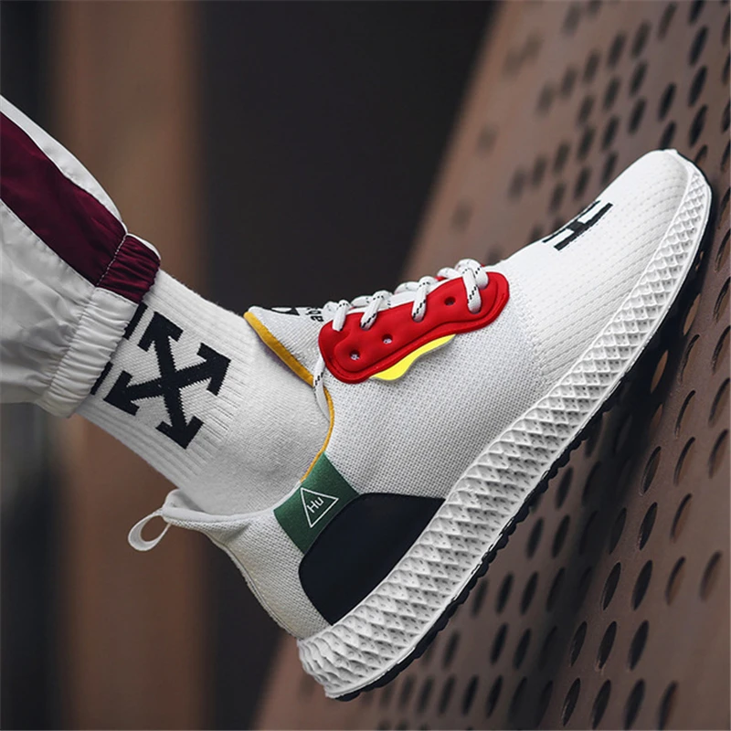 New Men Sneakers Adult Male Tenis Footwear Platform Lace-up Flat Casual Shoes Breathable Anti-skid Design Stylish Mixed Color | Обувь