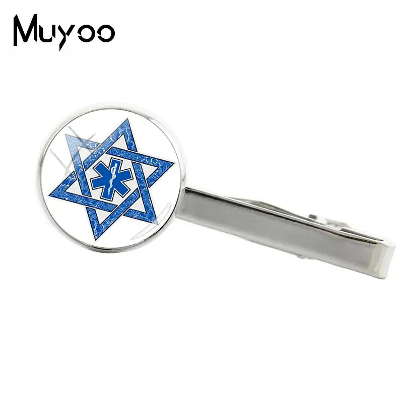Новинка 2018 зажим для галстука Иудейская Звезда Давида стеклянный купольный