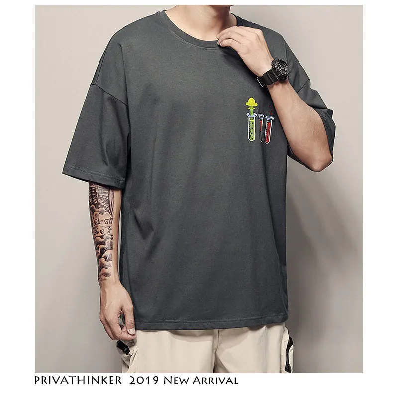 Privathinker мужские футболки для повседневной носки в японском стиле 2019 Мужская