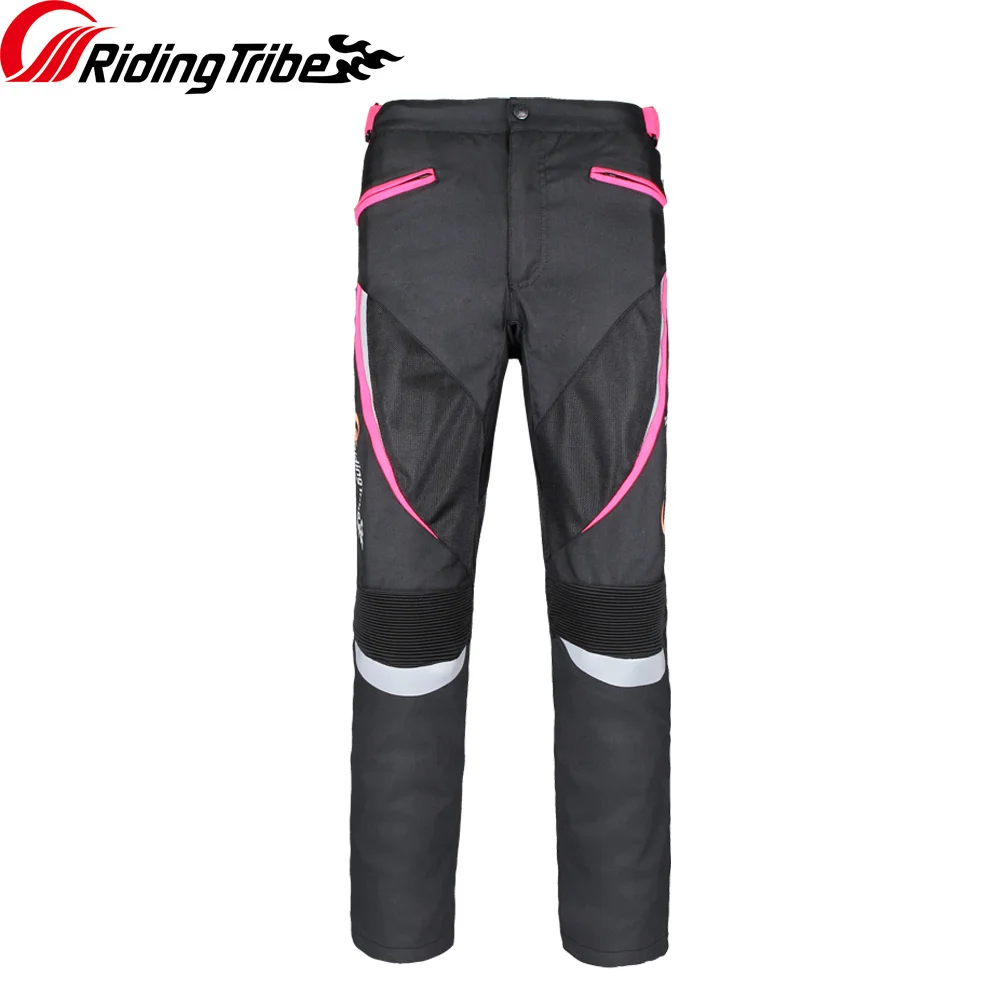 Women Pants Slim Fit Style Lady Motorcycle Riding Breathable Reflective Trousers with Protective Gear and Waterproof Liner HP-20