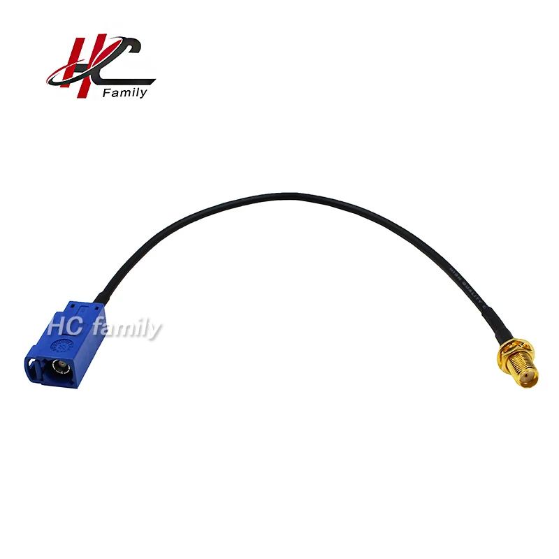 Новый Синий Удлинительный кабель Fakra C с гнездом на гнездо SMA RG174 20 см 7 8