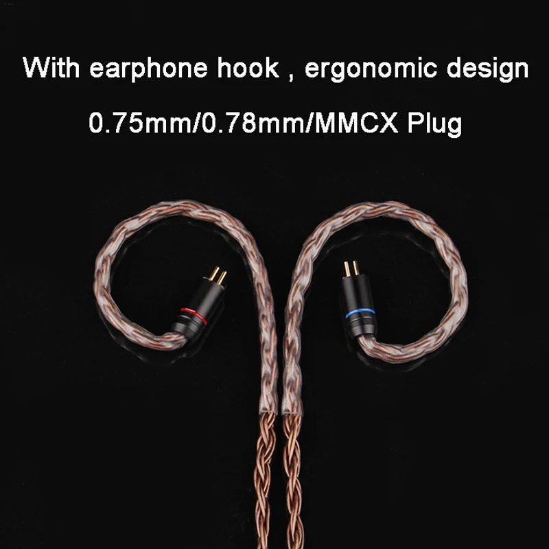 16 нитей кабель для наушников MMCX для Shure SE215 SE535 0,78 мм 2PIN для Weston TFZ W4r Um3x 0,75 мм для V10 ES3 ZSA ZS6 3,5 мм/2,5 мм