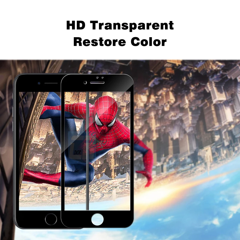 3D изогнутое углеродное волокно мягкий край закаленное стекло для iPhone 7 8 Plus X 9H