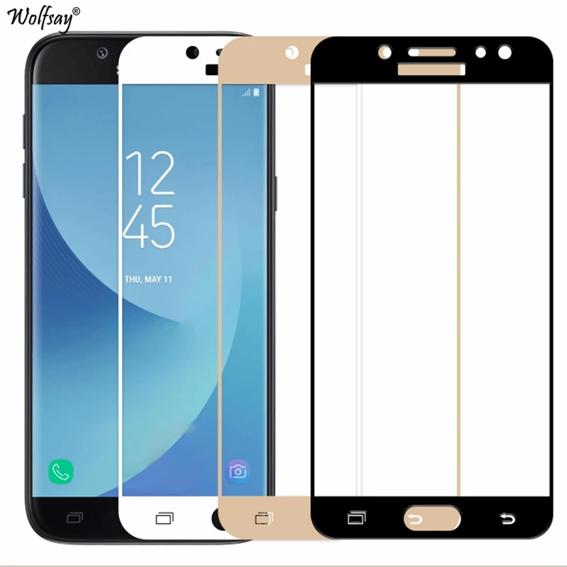 Wolfsay 1 шт. защита для экрана Samsung Galaxy J7 2017 J730F закаленное стекло защитная пленка