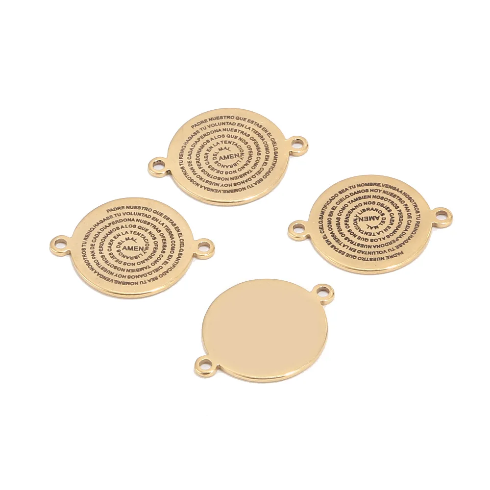 New 3pcs/lot Stainless Steel Links Connector Golden Jewelry Charm
