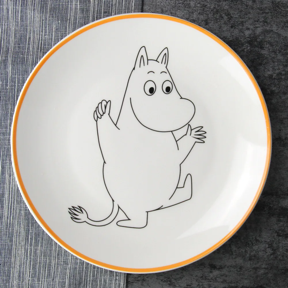 Mumin 4 шт./лот 8 дюймов мультфильм Муми керамика блюдо Ресторан бытовой западный стиль еда торт стейк на ужин тарелки Iqos лоток