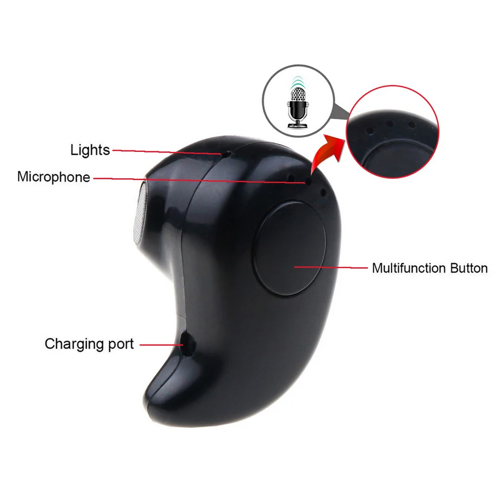 S530 мини беспроводные Bluetooth наушники с микрофоном гарнитура спортивные для iPhone 8 X