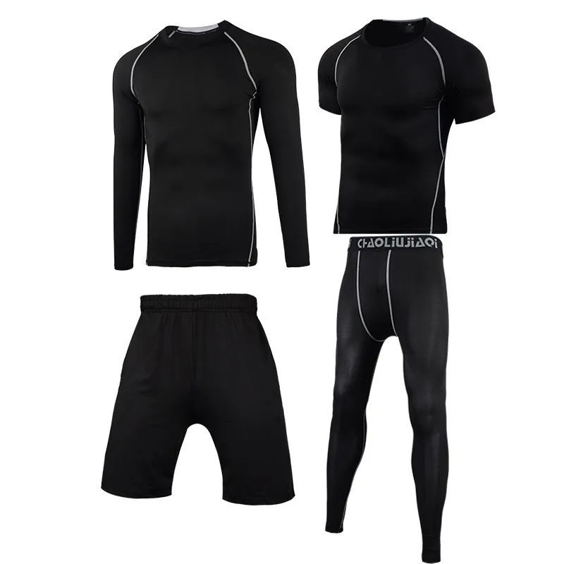 Men sportswear-16 Мужская спортивная одежда Компрессионные спортивные костюмы дышащий спортивный костюм для бега тренировки Спорт Фитнес Одежда наборы для бега одежда - Цвет: Men sportswear-16