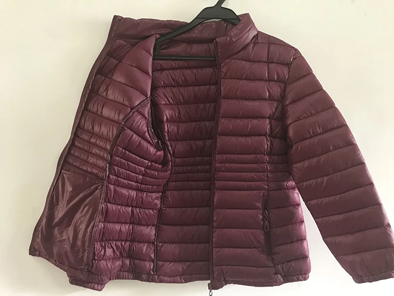 QBKDPU размера плюс 4XL 5XL Тонкая зимняя куртка для женщин осень Ультра светильник парка пальто стеганые куртки черная повседневная одежда L-5XL
