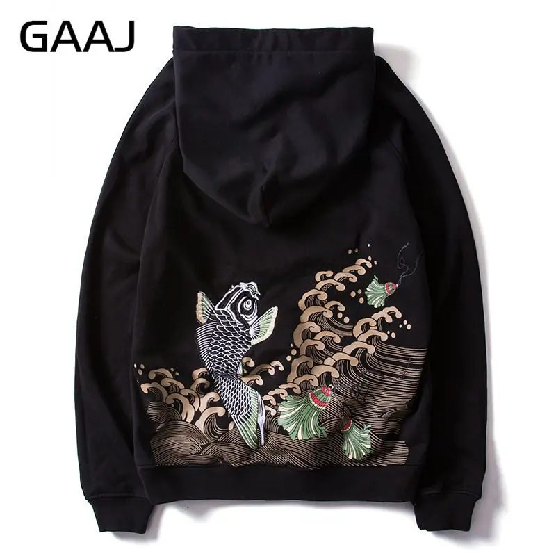 Мужская толстовка с капюшоном Fsih свитшот вышивкой в китайском стиле большого