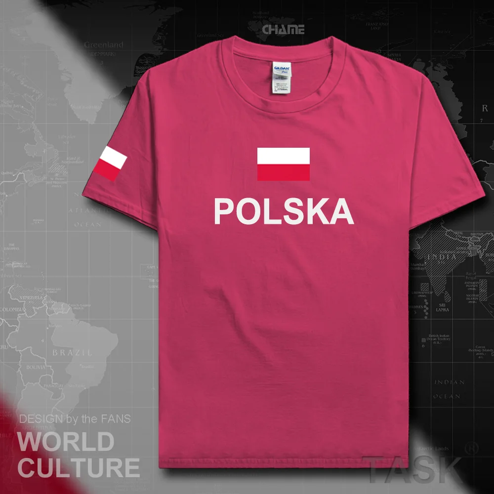 Польская Мужская футболка 2017 хлопковая Футболка в стиле хип хоп для фитнеса|brand men
